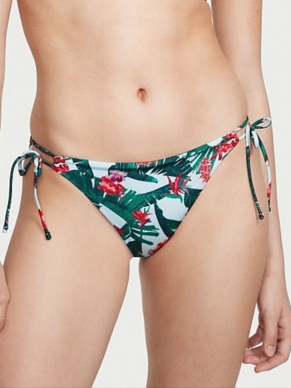 Victoria's Secret Swim Bottoms Blue Palm Print XS NWT - Picture 2 of 8